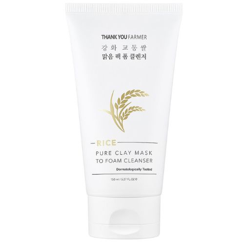 Thank You Farmer Rice Pure Clay Mask To Foam Cleanser 150ml